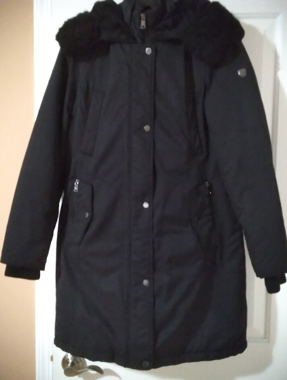 I Madison Expedition Black Attached Vest And Hood Double Zipper Parka